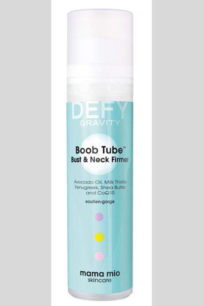 <p>We love Mama Mio's trouble shooting products and this one's especially great for defying gravity from your neck to your chest. </p>

<p>Mama Mio Boob Tube Bust & Neck Firmer, £28.50, <a target="_blank" href="http://www.mamamio.com/uk/cellulite-firming/boob-tube-bust-and-neck-firmer.html">www.mamamio.com</a></p>