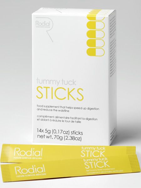 <p>Rodial has great trouble shooting beauty buys and this one's no exception. Beat the bloat with this dietary supplement which aids digestion and reduces bloating. Dissolve one stick in water ever day for two weeks and watch your gut go</p>

<p>Rodial Tummy Tuck sticks, £48, <a target="_blank" href="http://www.rodial.co.uk/product/bodycare/tummy-tuck-sticks/254">www.rodial.co.uk</a></p>