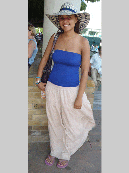 <p>We've been raving about the maxi dress all summer, but style-savvy Patricia has updated the look with this gorgeous cream maxi skirt and electric blue bandeau, keeping sun-safe with this coordinated straw hat! With Parisian chic like this, it's no wonder she's supporting French tennis player Monfils!</p>

<p>Bag yourself your own loose and lovely maxi skirt for the purse friendly price of £25 at <a target="_blank" href="http://www.asos.com/Asos/Asos-Seam-Detail-Maxi-Skirt/Prod/pgeproduct.aspx?iid=1070299&SearchQuery=maxi%20skirt&sh=0&pge=0&pgesize=20&sort=-1&clr=Khaki">www.asos.com </a></p>