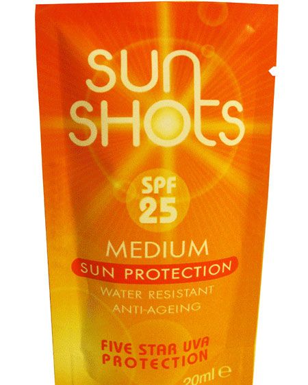<p>These little sun cream sachets are genius. Keep them handy for when the heat is on. They provide SPF25 with 5 star UVA protection and are water resistant</p>

<p>SunShots, £1.50 or a packet of 10 for £12, <a target="_blank" href="www.sunshots.co.uk">www.sunshots.co.uk</a> </p>