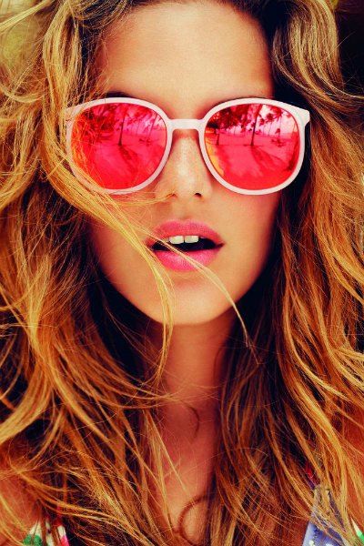 Eyewear, Vision care, Lip, Mouth, Glasses, Hairstyle, Red, Sunglasses, Earrings, Beauty, 