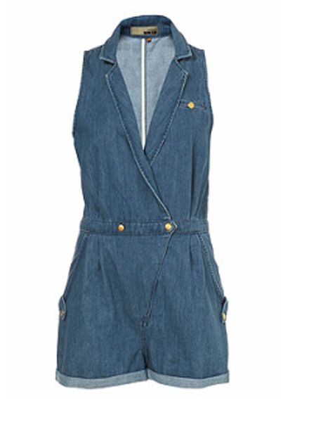 <p>Double denim is a big trend this season, and what better way to rock it than with this cute playsuit from Topshop. </p>

<p>£50 <a href="http://www.topshop.com/webapp/wcs/stores/servlet/ProductDisplay?beginIndex=0&viewAllFlag=true&catalogId=19551&storeId=12556&categoryId=146486&parent_category_rn=118926&productId=1827715&langId=-1">www.topshop.com </a></p>