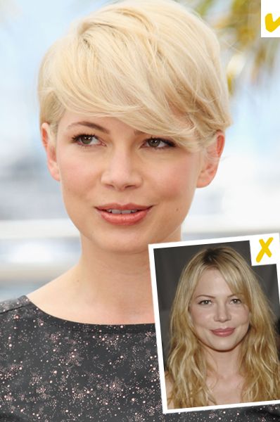  <p>Michelle Williams was always known as 'Jen from Dawson's Creek' days and her long blonde locks did nothing to define her otherwise. When she stepped out parading a super-cool pixie crop she was saying 'take me seriously', much more reflective of the young mother and independent film talent that she now is. Ensure you're blonde is as hot as Michelle's with John Frieda's Sheer Blonde Highlight Activating Platinum-Champagne Shampoo & Conditioner, £4.49</p>