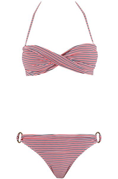 <p>This twist front bandeau bikini looks way more pricy than it is. Plus the nod to the nautical trend means its recyclable year on year! </p>

<p>£12, <a target="_blank" href="http://www.peacocks.co.uk/product/index.jsp?productId=4005921&prodFindSrc=paramNav">www.peacocks.co.uk</a> </p>