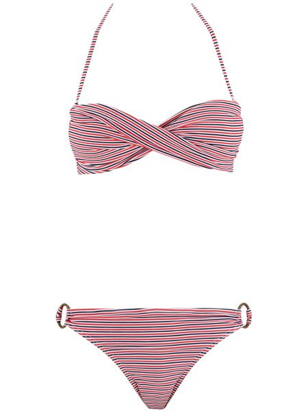 <p>This twist front bandeau bikini looks way more pricy than it is. Plus the nod to the nautical trend means its recyclable year on year! </p>

<p>£12, <a target="_blank" href="http://www.peacocks.co.uk/product/index.jsp?productId=4005921&prodFindSrc=paramNav">www.peacocks.co.uk</a> </p>