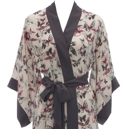 <p>This newly launched B by Ted Baker lingerie and sleepwear is divine. With eye-catching prints and as-you'd-expect attention to detail, this kimono dressing gown is too good to resist</p>

<p>£49.50, exclusive to Debenhams </p>
