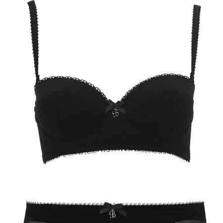 <p>The luxe-look lingerie is just as sexy. This long-line bra and lace shorts are a case in point </p>

<p>Bra, £22.50, shorts, £12.50, exclusive to Debenhams</p>