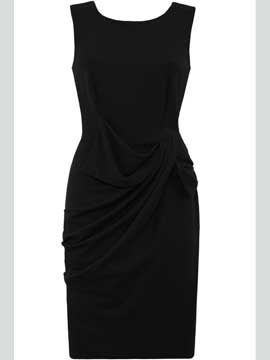 <p>The LBD is back with a vengeance for autumn/winter and this dress from Goddiva ticks all the boxes.  Classic, on-trend and can be worn for work or play.  Plus, at £34 it's a real bargain!</p>

<p>Black dress, £34, <a target="_blank" href="http://www.goddiva.co.uk/Home/party-dresses/Drape-Bow-Dress">www.goddiva.co.uk </a></p>

