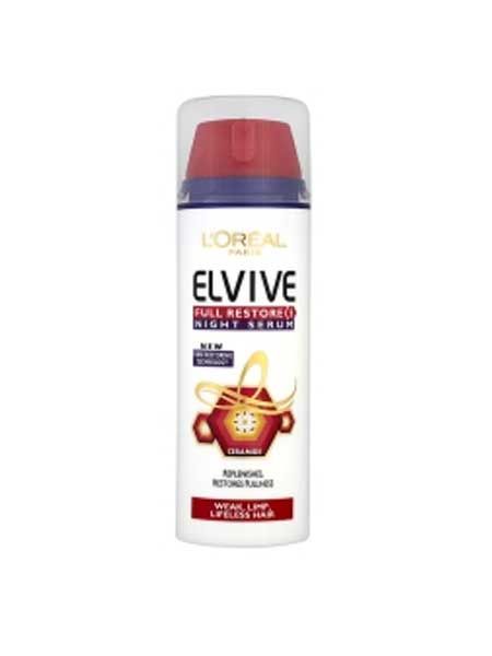Before bed, run a small amount of L'Oréal Paris Elvive Full Restore 5 Replenishing Night Serum, £7.49, through your hair to help it intensely nourish as you sleep. It won't leave your hair feeling heavy, so you can rest assured and wake up to dreamy-feeling hair!