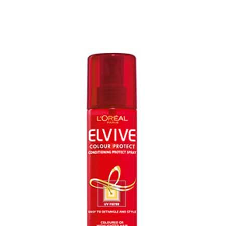 If time isn't on your side, show your colour you care with L'Oréal Paris Elvive Colour Protect Leave-In Conditioning Spray, £3.29. This colour-loving spray is the perfect quick fix, leaving your hair it's beautiful, colourful best!