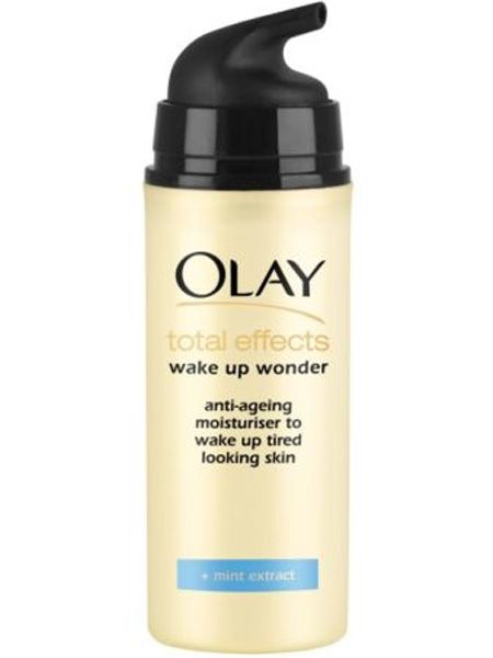 <p>All these festivals and summer soirees have left us looking tres tired so we're faking eight hours sleep with the new Olay total effects Wake up Wonder moisturiser. It has the renowned 7-in-1 anti-ageing formula plus added mint extract to hydrate, awaken and energise your skin. Hurrah!</p>

<p>£7.99, <a target="_blank" href="http://www.boots.com/en/Olay-Total-Effects-Wake-Up-Wonder-30ml_1102618/">boots.com</a></p>