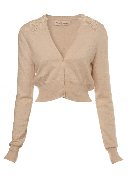 <p>Pair this pretty cropped cardi with your usual uniform of white skirt/black skirt combo for a girlie touch</p>

<p>£34, <a target="_blank" href="http://www.missselfridge.com/webapp/wcs/stores/servlet/ProductDisplay?beginIndex=0&viewAllFlag=&catalogId=33055&storeId=12554&categoryId=208030&parent_category_rn=208022&productId=1634486&langId=-1">missselfridge.com</a></p>