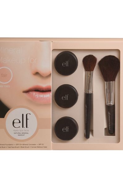 <p>Mineral makeup is so kind to your skin you can sleep in it (but don't say we said so!), and this mineral starter kit from e.l.f, which is just as good as any other mineral brand, is a serious wise buy. You get a foundation, concealer, blusher, face brush <em>and</em> blush brush all in a canvas case which doubles as a makeup bag. Bargainous or what!</p>

<p> e.l.f. Mineral Starter Kit, £15, <a target="_blank" href="http://www.eyeslipsface.co.uk/product~prodID~78.htm ">eyeslipsface.co.uk</a></p>