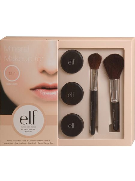<p>Mineral makeup is so kind to your skin you can sleep in it (but don't say we said so!), and this mineral starter kit from e.l.f, which is just as good as any other mineral brand, is a serious wise buy. You get a foundation, concealer, blusher, face brush <em>and</em> blush brush all in a canvas case which doubles as a makeup bag. Bargainous or what!</p>

<p> e.l.f. Mineral Starter Kit, £15, <a target="_blank" href="http://www.eyeslipsface.co.uk/product~prodID~78.htm ">eyeslipsface.co.uk</a></p>