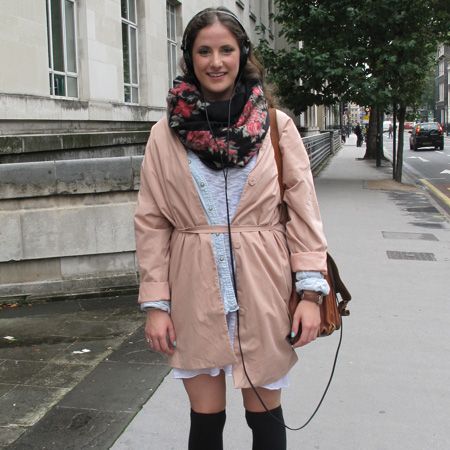 <p>Anna Sophia Hessenbiueh is 21 and studying for an MSC in Cognitive & decision sciences at UCL. And she has a certain way with knee-high socks and an oversized scarf. We likey!</p>