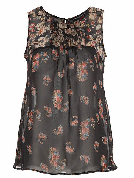 <p>This gypsy print top is boho chic as well as ticking the on-trend 70's box. Perfect for the seminar to student union transition.</p>

<p>£25<a target="_blank" href="http://www.newlook.com/shop/womens/tops/gypsy-print-cami_198901809?icSort=+sortDisplayPrice&extcam=AFF_AFW_ShopStyle+UK">, newlook.com</a></p>