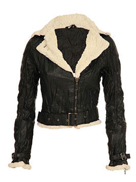 <p>A weathered and distressed effect is the order of the day with this jacket, with added belts and buckles thrown in for free</p>

<p>£55, <a href="http://www.usc.co.uk/Abandon-Gisele-Fur-Aviator-Jacket/00193470800900,default,pd.html?cgid=WS" target="_blank">usc.co.uk</a></p>