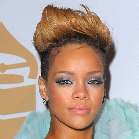 <p>Ever the hair innovator, Rihanna's pioneered punky 'dos this year. One of our fave looks of hers is this gravity-defying quiff. Try styling yours with Tigi Rockaholic Way Out Super Hair Glue (£6.99, <a target="_blank" href="http://www.amazon.co.uk/Tigi-Rockaholic-Way-Out-Super/dp/B002I1VKSU">amazon.co.uk</a>) when its dry to get hardcore hold </p>