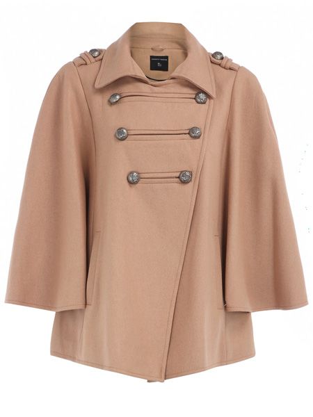 <p>Atten-tion girls - here's a cape with a camel colour <em>and</em> military salute. Tri-trend-tastic!</p>  <p><strong> </strong></p>  <p>£65, <a target="_blank" href="http://www.dorothyperkins.com/webapp/wcs/stores/servlet/ProductDisplay?beginIndex=0&viewAllFlag=&catalogId=33053&storeId=12552&productId=2050903&langId=-1&sort_field=Relevance&categoryId=208614&parent_categoryId=208596&sort_field=Relevance&pageSize=20">dorothyperkins.com</a></p>
