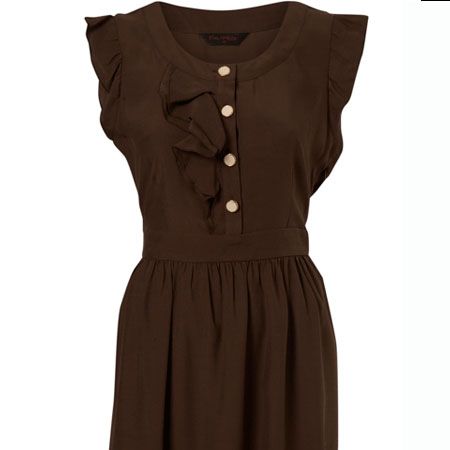 <p>This frilly utility dress is sweet as chocolate and the price is just as delicious! Team it with some tough hiking boots for a fresh and funky winter look</p><p> </p><p>Chocolate Dress, £36 at <a href="http://www.missselfridge.com/webapp/wcs/stores/servlet/ProductDisplay?beginIndex=0&viewAllFlag=&catalogId=33055&storeId=12554&productId=2011942&langId=-1&sort_field=Relevance&categoryId=208036&parent_categoryId=208035&sort_field=Relevance&pageSize=40" target="_blank">www.missselfridge.com</a></p>