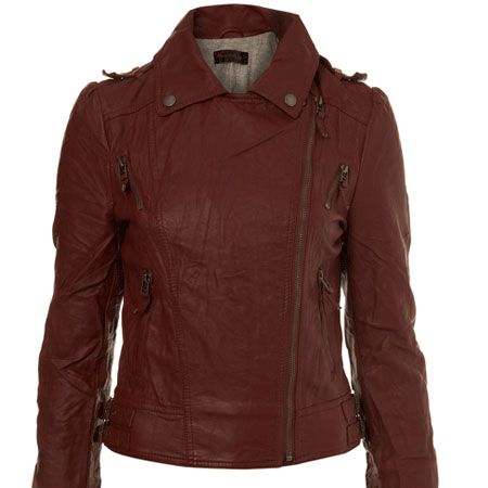 <p>This beautiful berry biker is the perfect twist on an old classic; absolutely the perfect shade for draping around you this Autumn</p><p> </p><p>Biker, £47, <a href="http://www.missselfridge.com/webapp/wcs/stores/servlet/ProductDisplay?beginIndex=0&viewAllFlag=&catalogId=33055&storeId=12554&productId=1992116&langId=-1&sort_field=Relevance&categoryId=208077&parent_categoryId=208035&sort_field=Relevance&pageSize=40" target="_blank">www.missselfridge.com</a></p>