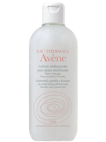 <p>Ensure you use a gentle cleanser that suits sensitive skin, even if yours isn't normally. Avene has a skin-loving one that whilst extremely delicate, removes all face and eye makeup</p>

<p><strong>Avene Extremely Gentle Cleanser</strong>, £7.83, <a target="_blank" href="http://www.boots.com/en/Eau-Thermale-Avene-Extremely-Gentle-Cleanser-200ml_1576/">boots.com</a></p>