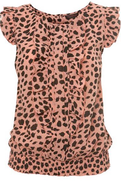 Spice up your workwear with this stylish dalmation print blouse from Miss Selfridge. The salmon tone will work well through next year and the ruffle-detail is oh so cute. <p><br /><br />now £15, was £29 <a target="_blank" href="http://www.missselfridge.com/webapp/wcs/stores/servlet/ProductDisplay?beginIndex=0&viewAllFlag=&catalogId=33055&storeId=12554&productId=1827530&langId=-1&sort_field=Relevance&categoryId=208126&parent_categoryId=&sort_field=Relevance&pageSize=40">missselfridge.com</a></p><br />