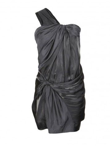 <p>This charcoal beauty is the pefect party dress for anyone wishing to dress dark and the twisted fabric adds just enough drama without too much fuss. The one shoulder detail is just SO now</p><p> </p><p>£175, <a target="_blank" href="http://www.allsaints.com/women/dresses/jelan-dress/black/wdj111-5">allsaints.com </a><br /></p>