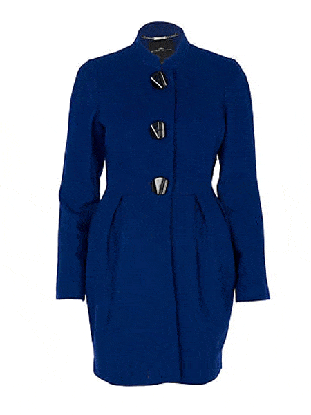 <p>The trendy tulip shape and gorgeous royal blue hue of this coat means it's stylish and sassy! Inject some colour into your wardrobe and bag this beauty before they sell out...</p><p> </p><p><a target="_blank" href="http://www.riverisland.com/Online/women/sale/coats--jackets/blue-cocktail-tulip-coat-595814">www.riverisland.com</a><br />Was £79, now £30<br /></p>