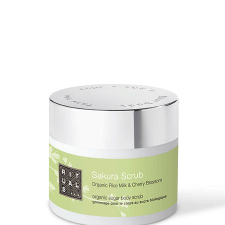 <p>Slough away dead skin with this new intense body scrub from Rituals. Inspired by traditional Japanese bath houses, the organic sugar polishes and perfects your skin while the rice milk and cherry blossom leave it feeling silky soft and smelling sweet and fragrant</p>

<p>£12.90,<a title="Rituals body scrub at home spa treatments" target="_blank" href="http://uk.ritualsstore.com/product/23408/sakura-scrub-body-scrub/"> rituals.com</a></p>
