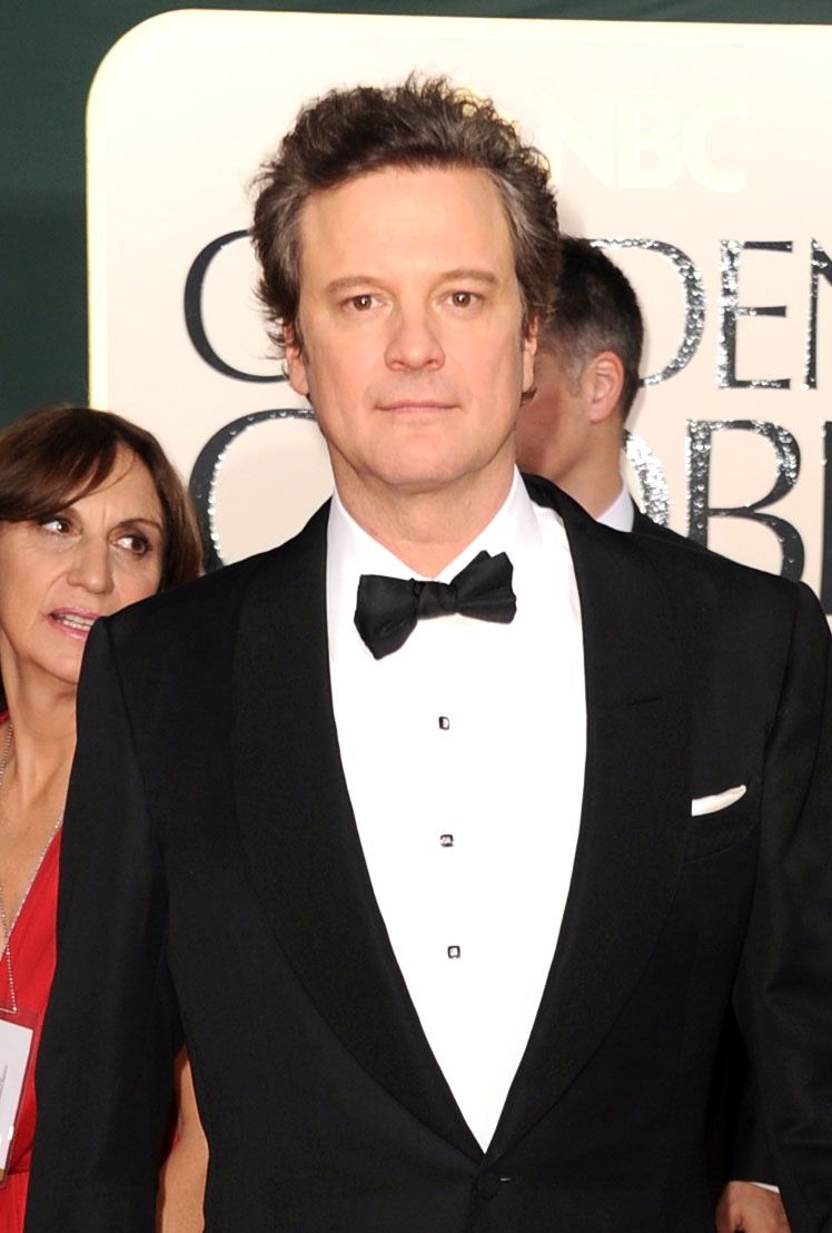 Actor-of-the-moment Colin Firth arrives at the 68th Golden Globes in California looking beautifully polished and ready for some awards...