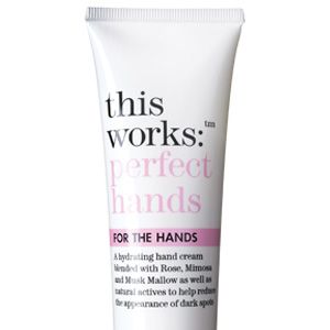 This Works: Perfect Hands, £18, <a href="http://www.boots.com/en/This-Works-Perfect-Hands_1001709/?CAWELAID=378751900&cm_mmc=Shopping%20Engines-_-Google%20Base-_---_-This%20Works%20Perfect%20Hands"target="_blank">Boots.com</a>