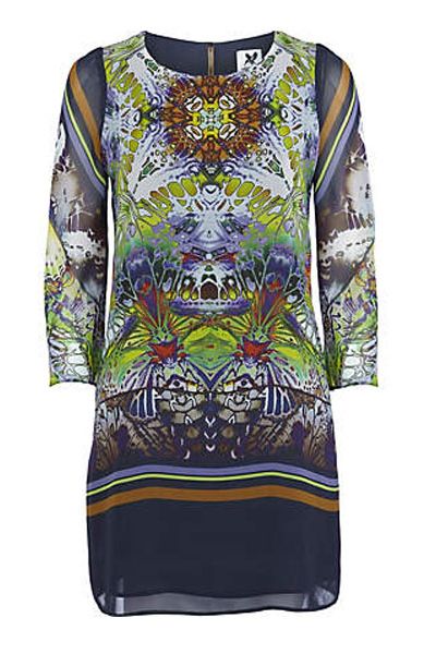 <p>This print dress mixes digital influences with pure animal magic to create a stunning shift that will leave all trusty LBD's redundant for a long time to come</p>

<p>£39.99, <a target="_blank" href="http://www.riverisland.com/Online/women/dresses/going-out--evening-dresses/navy-digital-print-shift-dress-599708">riverisland.com</a></p>