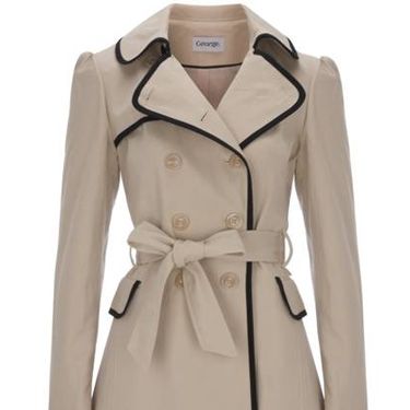 <p>We will always love a cool mac. This cream one's tres chic with its black trimming – perfect for covering up your workwear</p> 

<p>£30, George at Asda</p>