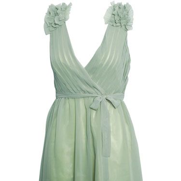 <p>This minty chiffon dream is perfect for garden parties! Be sure to pair it with nudes and simple gold jewellery</p>
<p>Ruffle shoulder chiffon dress, £35, <a href="http://www.rarefashion.co.uk/clothing/dresses/party-dresses/ruffle-shoulder-chiffon-dress.html" target="blank">rarefashion.co.uk</a></p>