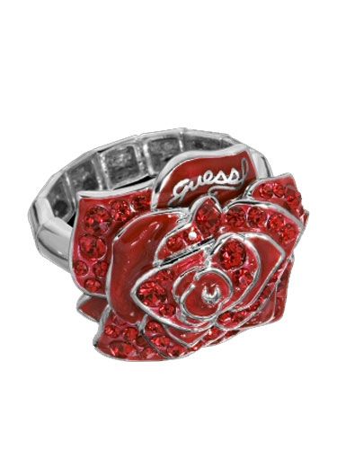 <p>The new Spring collection from Guess is every pretty princesses' dream. With the theme of a mystical garden, pendants and charms include fairies, snakes, owls and bears, but our favourite is the classic rose, perfect for accentuating a feminine feel</p>
<p>£55, <a href="http://www.acotis.co.uk/guess-id-pave-&-enamel-strtch-ring-silver-red-large/ubr11003-l/p_55801/" target="blank">acotis.co.uk</a></p>