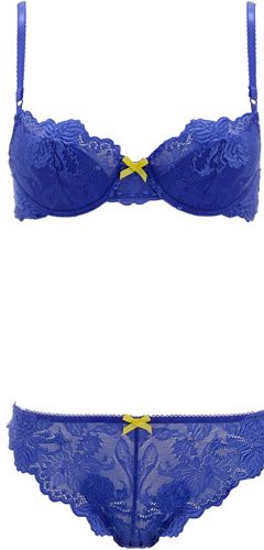 <p>These sexy new smalls from Elle Macpherson Intimates have just landed at figleaves.com. They're the perfect entry point to springs new bright trend</p>

<p>Bra £35, brief, £23, <a href="http://www.figleaves.com">figleaves.com</a> </p>