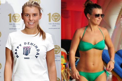 From school girl to style icon Coleen has transformed dramatically over the years, and so has her figure. After having son, Kyle, the WAG embarked on a super strict exercise and diet regime including factoring in some hard core work outs comprising of weights, floor exercises, running and swimming with her personal trainer Elise Lindsay. And doesn't she look brilliant in her bikini for it?
