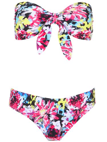 <p>Pow! George at Asda do the best bargain bikinis, don't they? You'd never know this high-impact floral fancy came at such a low price</p>

<p>Top, £8, bottom, £4, George at Asda</p>
