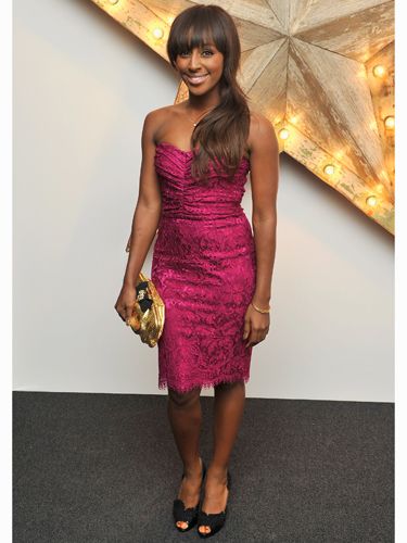 <p>Songstress Alexandra Burke was pretty in fuschia pink at the Dolce&Gabbana Net-a-Porter party. Alex spent the evening chatting to fellow fashionistas. We're loving her sophisticated hair swish look!</p>
