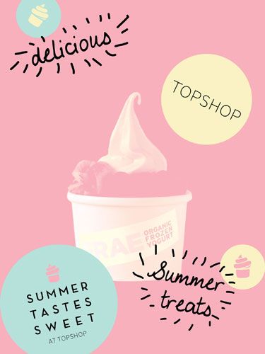 The best things in life are free and so is refreshment mid-shop this Saturday! FRAE frozen yoghurt are doing a tour of Topshop stores throughout the country and this weekend they're hitting Queens Stress in Bath and Dortmund Square, Manchester Trafford next week. Your free serving of organic frozen yoghurt also comes with a secret code that entitles you to a prize from Topshop. With 83 calories per pot – it's a winning snack. 
