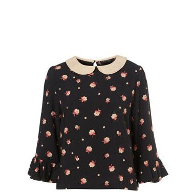 <p>Who wouldn't feel lucky wearing this cute clover print!? The Peter Pan collared blouse will look lovely with almost anything in your new autumn wardrobe</p><p>£38, <a href=" http://www.topshop.com/webapp/wcs/stores/servlet/ProductDisplay?beginIndex=0&viewAllFlag=&catalogId=33057&storeId=12556&productId=2551771&langId=-1&categoryId=&searchTerm=peter%20pan%20collar&pageSize=20 " target="_blank"> topshop.com </a></p> 
