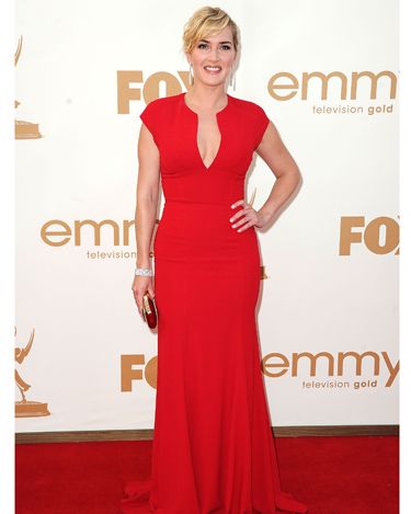 <p>Kate Winslet was a big winner at this year's Emmy Awards, thanks to her lead role in hit TV show Mildred Pierce. She made sure she looked like a winner too in this bright crimson Elie Saab gown with its oh-so-simple silhouette. Divine!</p>