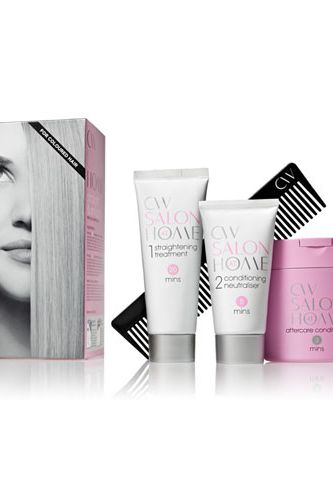 <p>If you love the idea of a permanent blow-dry but haven't taken the plunge then try the new CW Salon at Home Straight & Smooth. It will take the pressure off your morning blow-dry by smoothing down your locks for a fabulous 40 days. </p>

<p>The treatment contains cysteamine which works by re-programming the hair's natural tendency to kink and curl and contains no formaldehyde, ammonia or any harsh chemicals.</p>

<p>£19.99, <a href="http://www.boots.com/en/Charles-Worthington-Salon-at-Home-Straight-Smooth-hair-straightening-kit-for-coloured-hair_1234355/">Boots.com</a></p>