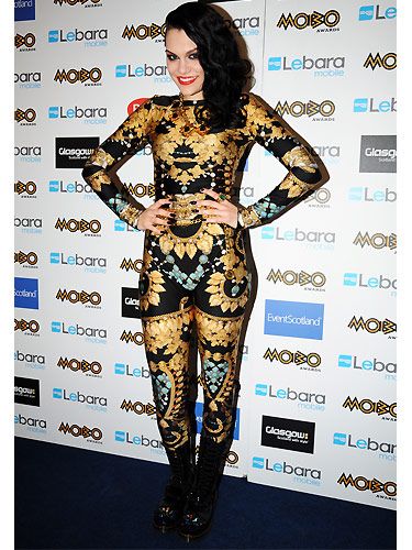 Jessie J rocked the MOBO Awards, winning a massive four gongs: best album, best song, best newcomer and best UK act, blimey! It's a good job she had a pimped-up mobility scooter to travel around on to save that foot of hers. Go Jessie! With a few costume changes,this one was a full-on catsuit - only she could rock such a whacky look