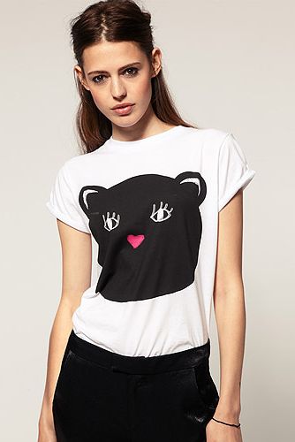 Cats are everywhere right now in the world of fashion! We blame Victoria Beckham and her cat-print frock. Get on board the trend by wearing this cat print t-shirt from ASOS. Miaow!
<p>£18, <a href="http://www.asos.com/Women/">ASOS</a></p> 