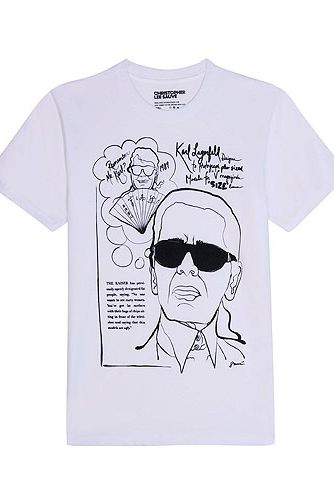 Top of our wish list is the Nyla Boutique Christopher Lee Sauvé t Karl Lagerfeld. These tees are the ultimate in fash pack uniform, especially when teamed with a leather skirt and faux fur coat. Not only is this T-shirt incredibly stylish, there is great humour to it as well – and you know we love a good sense of humour
<p>£60, <a href="http://www.nylaboutique.com/">Christopher Lee Sauvé for NYLA Boutique</a></p>