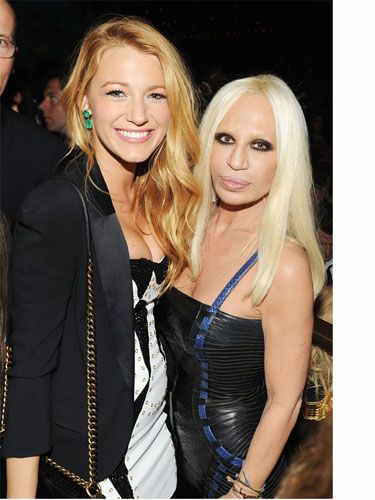 You can tell Blake Lively loves being in such close proximity to Donatella, "I am such a fan of Versace. The fits for a woman's body are incredible. I'm also a huge fan of H&M. To have Versace at H&M is the best." Ok, ok we get it Blake!