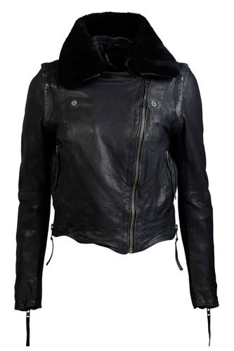 <p>What girl can possibly be without the black leather jacket? A timeless wardrobe staple, it racks up your fashion credentials without looking too try too hard! Try out this sexy version of the classic.</p>
<p>£300, <a href="http://www.muubaa.co.uk">Muubaa</a></p>
