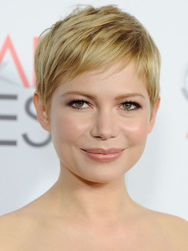 According to Michelle Williams, only gay men and her girlfriends like her pixie crop do - erm, not true Miche! We were so inspired when she chopped of her locks in favour of this edgy style, and loved it even more when she revealed she wears it short as a tribute to the late Heath Ledger
